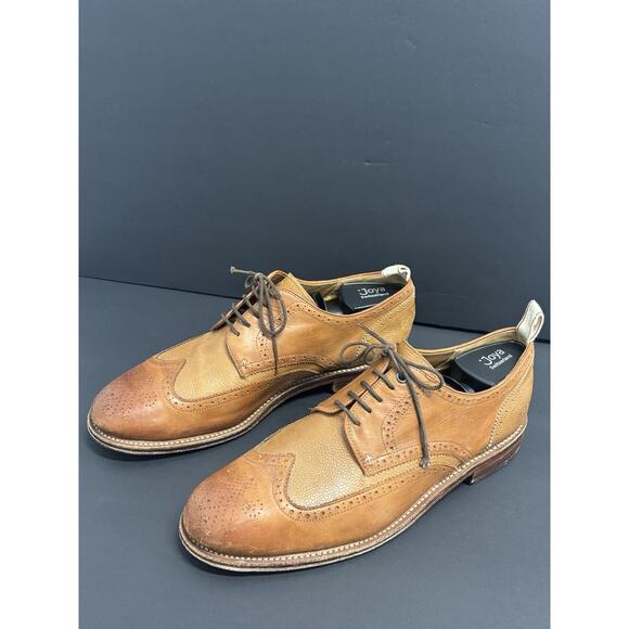 Grenson Rag Bone Brogue Oxford Mens 12 Shoes Bedford Weld Leather Made England - Picture 1 of 15
